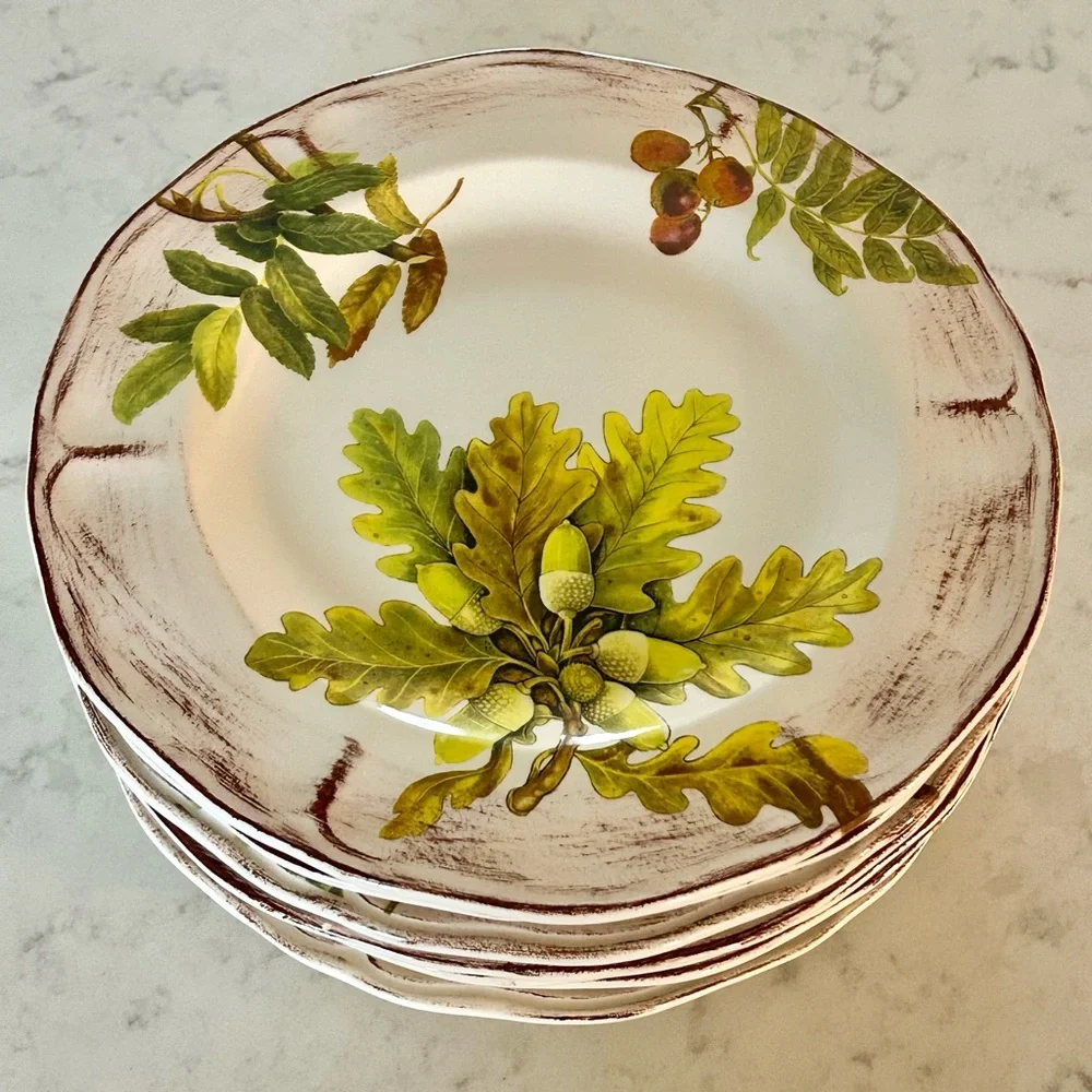 Sur La Table Acorn & Fig Dinner Plates